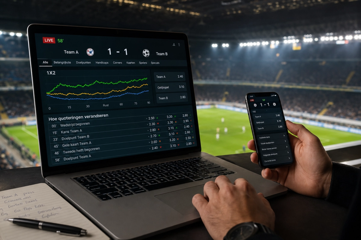 Uitleg en analyse: hoe live weddenschapsquoteringen ontstaan en veranderen tijdens een wedstrijd
