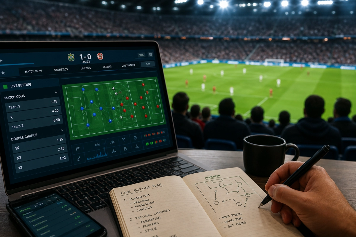 Live voetbalweddenschappen: praktische gids voor inzetten bij momentum- en tactiekveranderingen